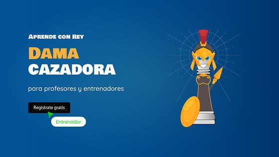 Minijuego de ajedrez Dama cazadora - Aprende a mover la dama en ajedrez