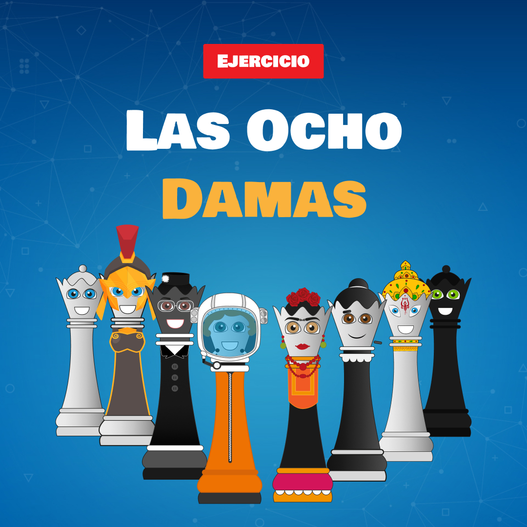 MEjercicio Las ocho damas | Aprende con Rey